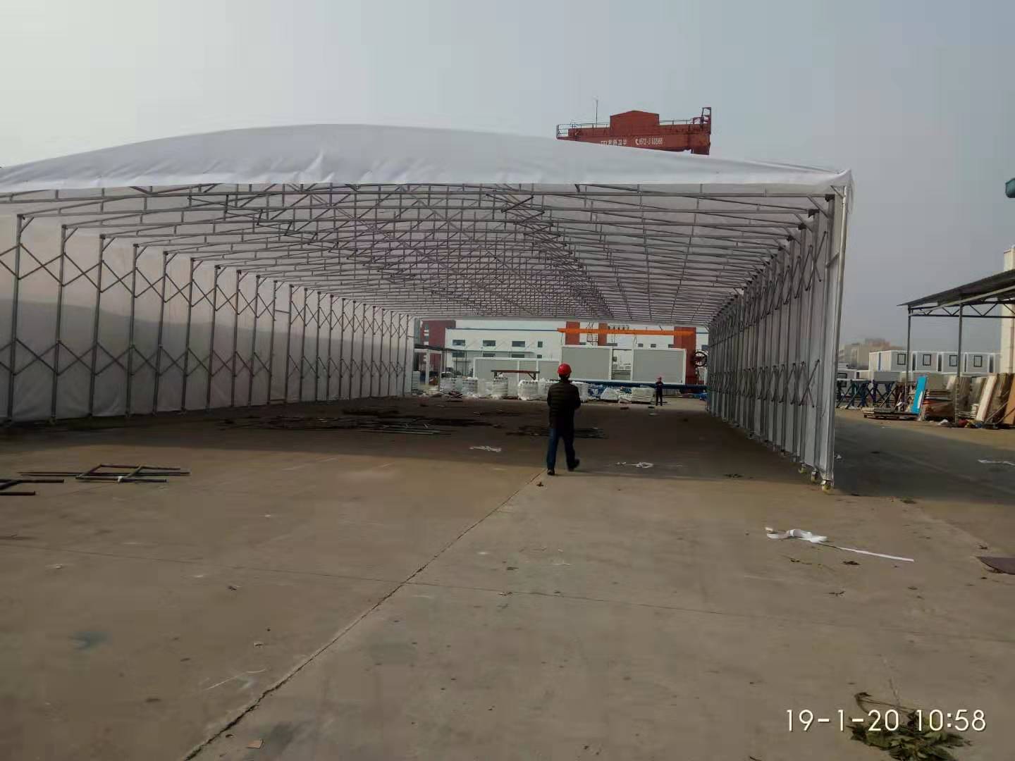 蘇州電子廠推拉雨篷安裝